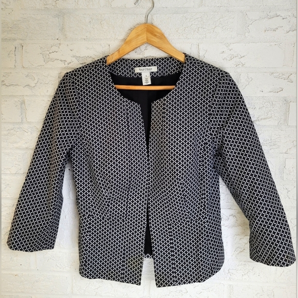 Cropped Blazer Moroccan Print - Tailored fit - Picture 1 of 7